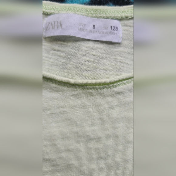ZARA Kids Sleeveless Pocket Tank Tank Size 8 Mint Green - Picture 4 of 6